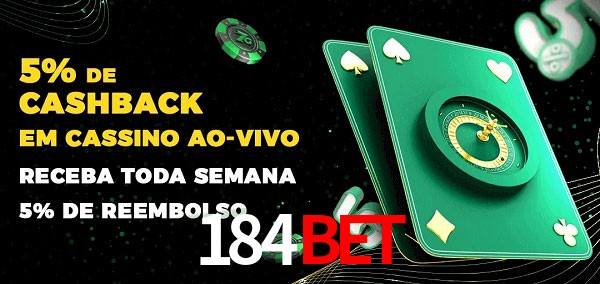 Promoções do cassino ao Vivo 184bet